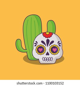 Mexican sugar skull design