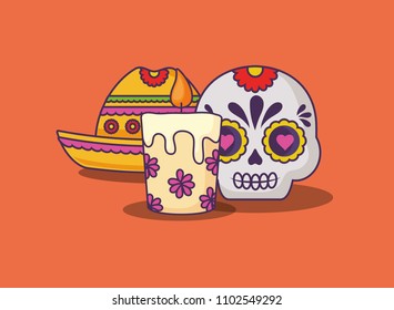 Mexican sugar skull design