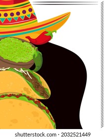 mexican taco day food traditional card