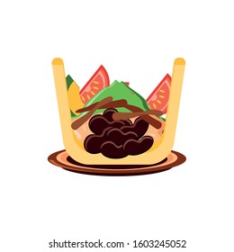 Mexican taco design, Mexico culture tourism landmark latin and party theme Vector illustration