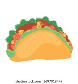 Mexican taco design, Mexico culture tourism landmark latin and party theme Vector illustration