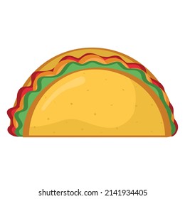 mexican taco design over white