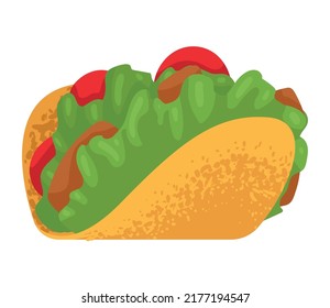 mexican taco food delicious icon