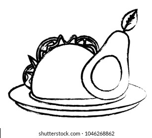 mexican taco icon