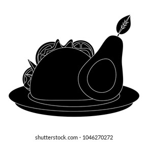 mexican taco icon