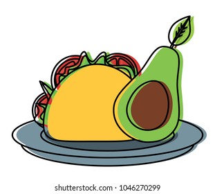 mexican taco icon