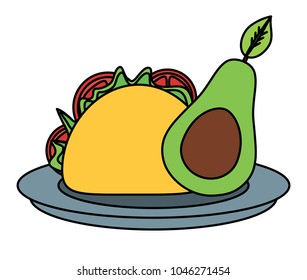 mexican taco icon