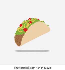 Mexican taco icon, vector illustration design. Fast food collection.
