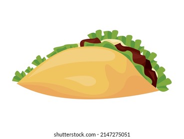 mexican taco traditional food icon