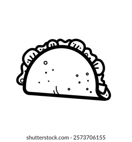 mexican taco - vector icon