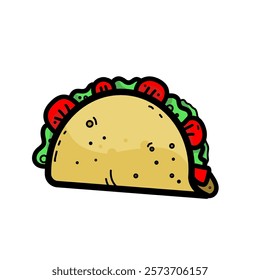 mexican taco - vector icon