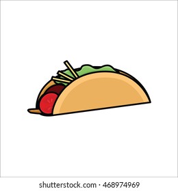 Mexican Taco Vector Icon