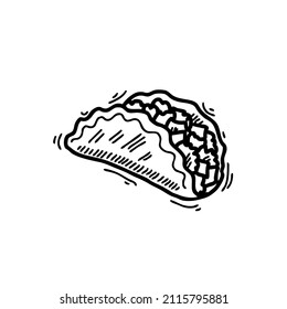 Mexican taco vector illustration. Vector sketch 