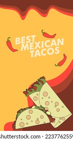 Mexican tacos and burritos design element, banner promotion, social media post or landing page