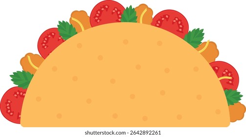 Mexican tacos. Isolated vector illustration.