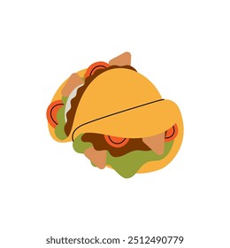 Mexican tacos. Traditional Mexican street fast food. Vector illustration.