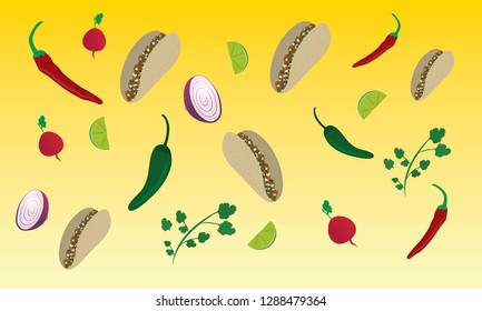 Mexican tacos vector