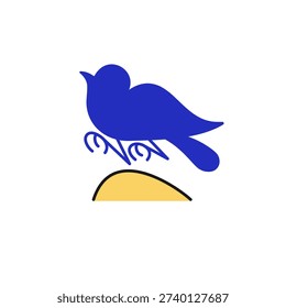 Mexican Talavera Ceramic Tile With Bird. Pattern From Mexico. Traditional Puebla Songbird. Vector Illustration. 