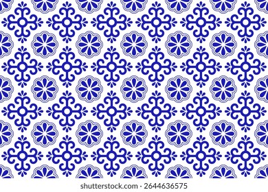 Talavera mexicana azulejo cerâmica com. México padrão sem costura. Estilo tradicional de Puebla.