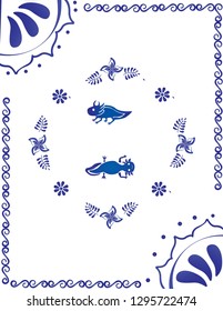 Mexican  Talavera pattern