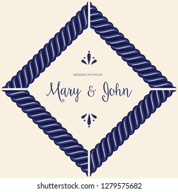 Mexican Talavera Style Tile Frame from Puebla; México – Wedding Invitation, Copy Space