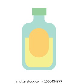 mexican tequila bottle fill style icon vector illustration design