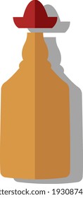 Mexican tequila, illustration, vector on white background.