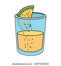 mexikanische Tequila-Aufnahme mit Zitronendesign, mexikanischer Kulturtourismus Wahrzeichen und Vektorillustration zum Thema Party