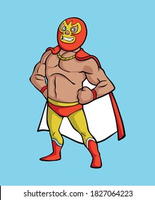 Mexikanischer Toon Luchador (Wrestler). Lucha Libre