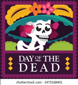 Mexican Traditional "Catrina" - Copy Space Composition