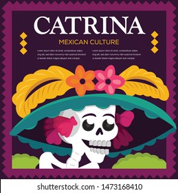 Mexican Traditional "Catrina" - Copy Space Composition