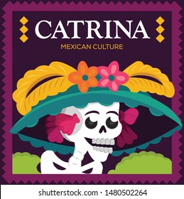 Mexican Traditional "Catrina" - Copy Space Composition