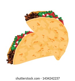 mexican traditional culture with tacos icon cartoon vector illustration graphic design