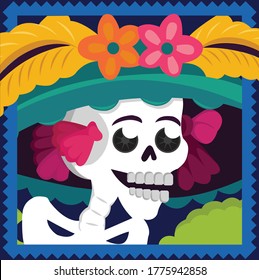 Mexican Traditional Day Of The Dead "Catrina" - Composition