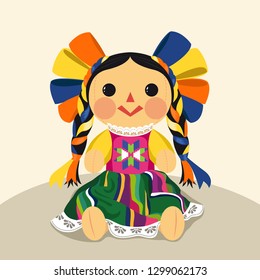 Mexican Traditional Doll, Maria – Vector Illustration