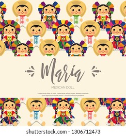 Mexican Traditional Dolls – Vector Composition – Copy Space