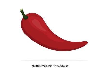 Mexican traditional food - hot chili pepper.On a white background. Vector illustration