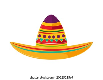 mexican traditional hat icon isolated