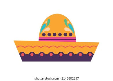 mexican traditional hat icon isolated