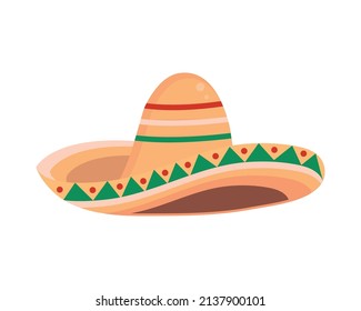 mexican traditional hat icon vector