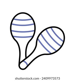 Mexican traditional musical instrument, amazing icon of maracas, mexican maracas toy