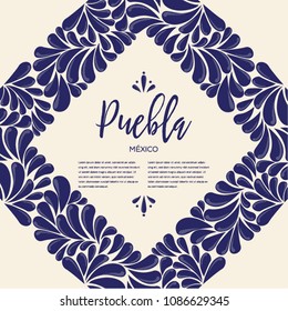 Mexican Traditional Talavera Style from Puebla; México – Copy Space Composition