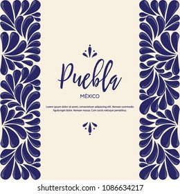 Mexican Traditional Talavera Style from Puebla; México – Copy Space Composition