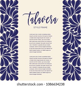 Mexican Traditional Talavera Style from Puebla; México – Copy Space Composition