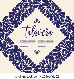 Mexican Traditional Talavera Style from Puebla; México – Copy Space Composition