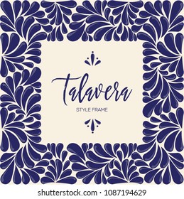 Mexican Traditional Talavera Style from Puebla; México – Copy Space Composition