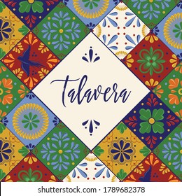 Mexican Traditional Talavera Style from Puebla; México – Copy Space Composition