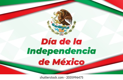 Mexican translation of the inscription: 16 th of September. Happy Independence day! Viva Mexico! Poster, card, banner, background design. Vector illustration EPS 10.