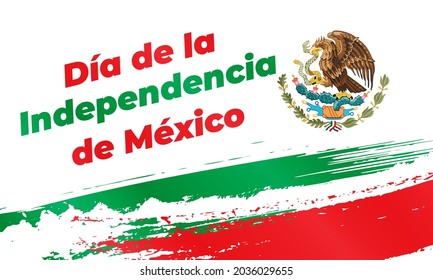 Mexican translation of the inscription: 16 th of September. Happy Independence day! Viva Mexico! Poster, card, banner, background design. Vector illustration EPS 10.