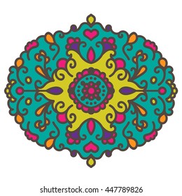 Mexican tribal ornament. Folkloric ornament. Bohemian ethnic print for fashion, clothes, embroidery. Boho style. Vector illustration.